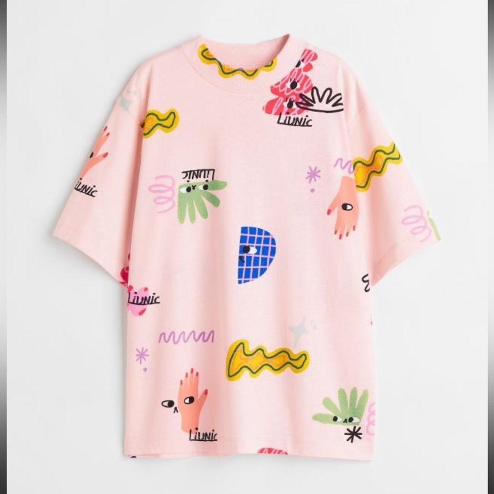 Liunic x H&M Short Sleeve Graphic Tee boys size 12/14